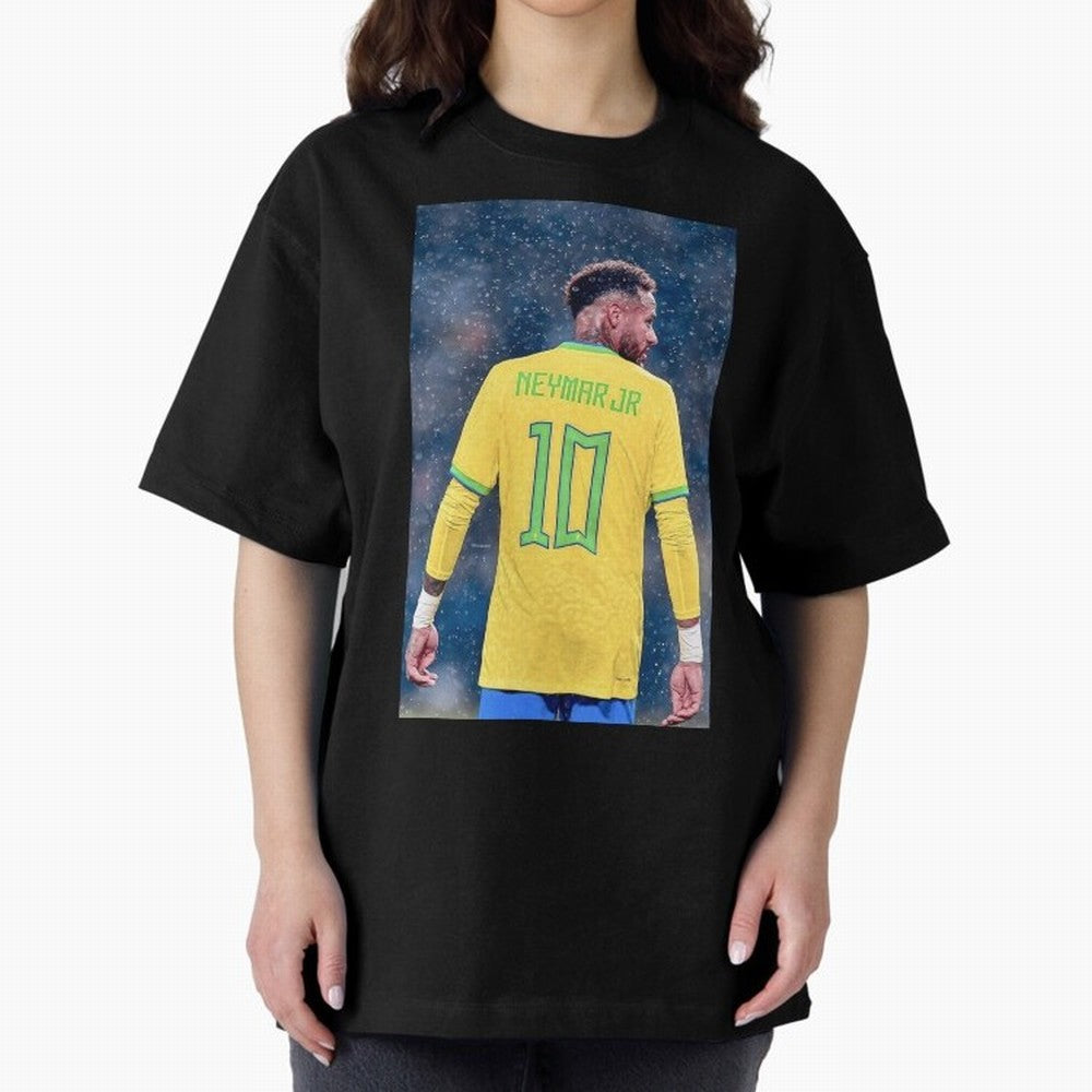 Neymar 10 Brasil world cup 2022 Oversized T-Shirt Celebrate National Team Dreams in FIFA World Cup 2026 USA Canada Mexico for Fans of Neymar and England, Bringing Goal Celebration Energy, Supporter Heritage, Football Icons and Worldwide Tournament