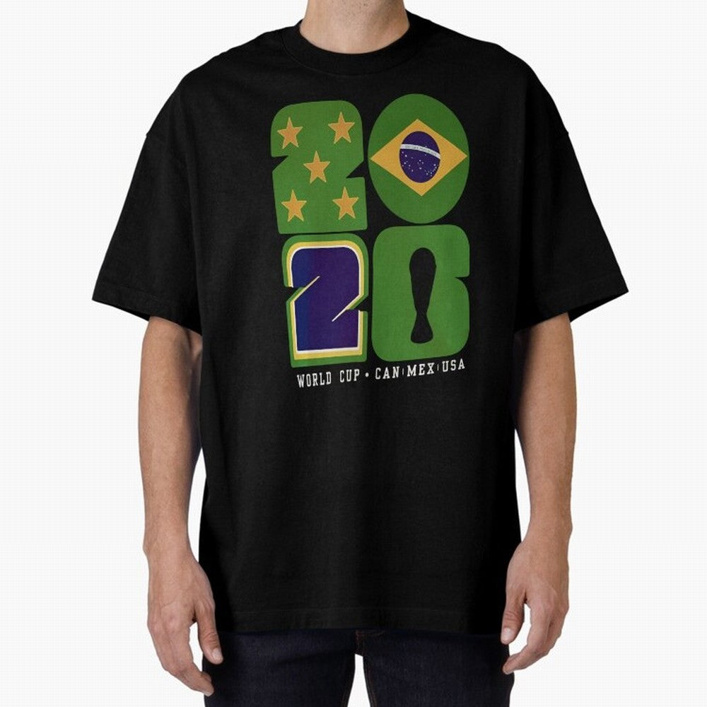 Brazil Football World Cup 2026 - Can Mex Usa Typography Essential T-Shirt Cheer for FIFA World Cup 2026 Group Stage Spirit, Inspired by Argentina, France and Brazil, Haaland and Mbappe, Classic Soccer Heritage, Championship Pressure, Fan Loyalty