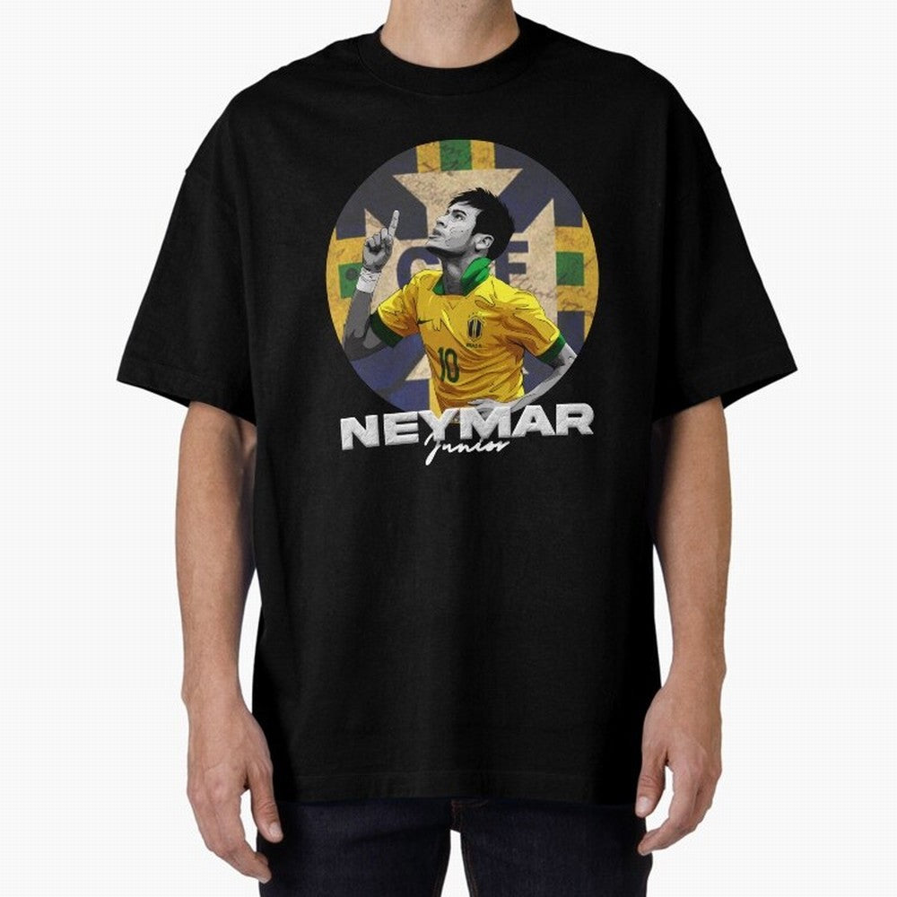 Neymar Junior Oversized T-Shirt Treasure Global Football Passion for FIFA World Cup 2026 USA Canada Mexico, with CR7, Portugal, Spain and Germany, Supporter Pride, Iconic Celebrations, Legendary Names and Global Match Day Energy; Ideal for Fans Who