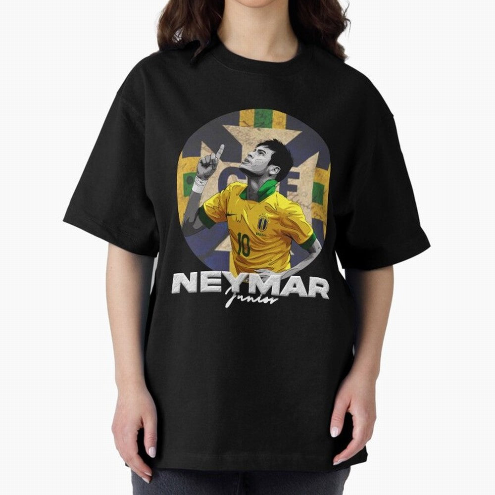 Neymar Junior Oversized T-Shirt Treasure Global Football Passion for FIFA World Cup 2026 USA Canada Mexico, with CR7, Portugal, Spain and Germany, Supporter Pride, Iconic Celebrations, Legendary Names and Global Match Day Energy; Ideal for Fans Who