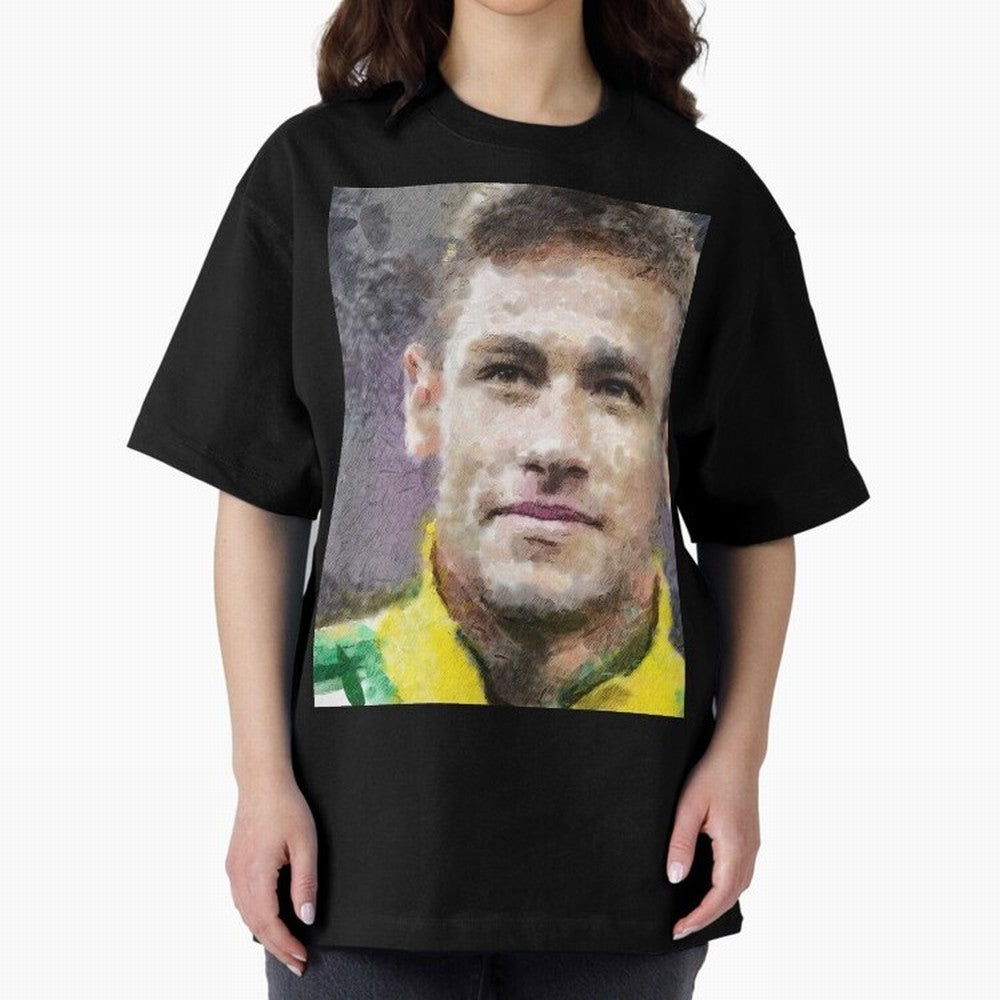 Neymar Oversized T-Shirt Bring a Vintage Feel to the FIFA World Cup 2026 Group Stage Journey through Haaland Highlights, Brazil Pride, Vintage Soccer Flavor, Modern Football Stars, National Flags and Final Night Emotion; Built for Supporters