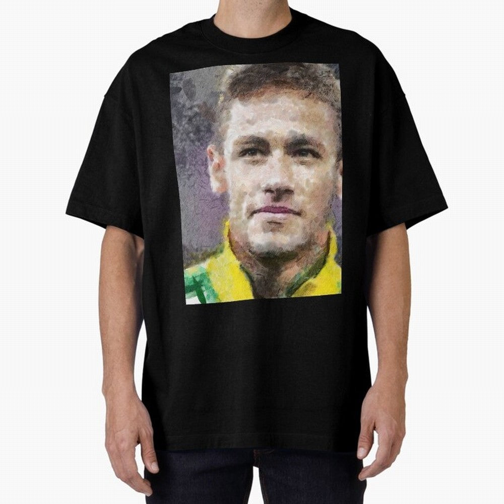 Neymar Oversized T-Shirt Bring a Vintage Feel to the FIFA World Cup 2026 Group Stage Journey through Haaland Highlights, Brazil Pride, Vintage Soccer Flavor, Modern Football Stars, National Flags and Final Night Emotion; Built for Supporters