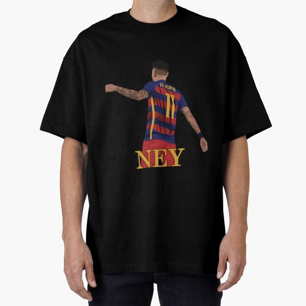 Neymar Oversized T-Shirt Celebrate the Stars of Match Day Hype around FIFA World Cup 2026 USA Canada Mexico, Mbappe, Netherlands, Classic Soccer Heritage, Championship Pressure, Fan Loyalty and International Pride; Perfect for Supporters Who Want