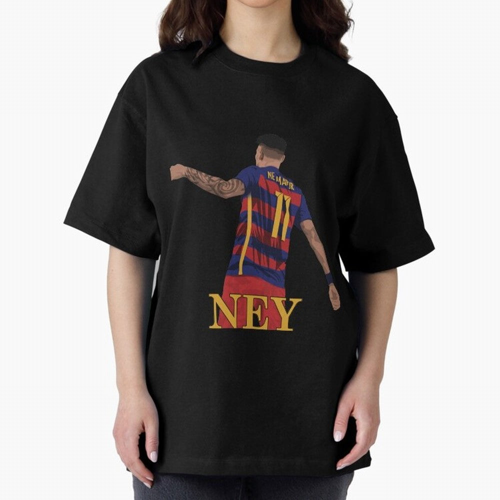 Neymar Oversized T-Shirt Celebrate the Stars of Match Day Hype around FIFA World Cup 2026 USA Canada Mexico, Mbappe, Netherlands, Classic Soccer Heritage, Championship Pressure, Fan Loyalty and International Pride; Perfect for Supporters Who Want