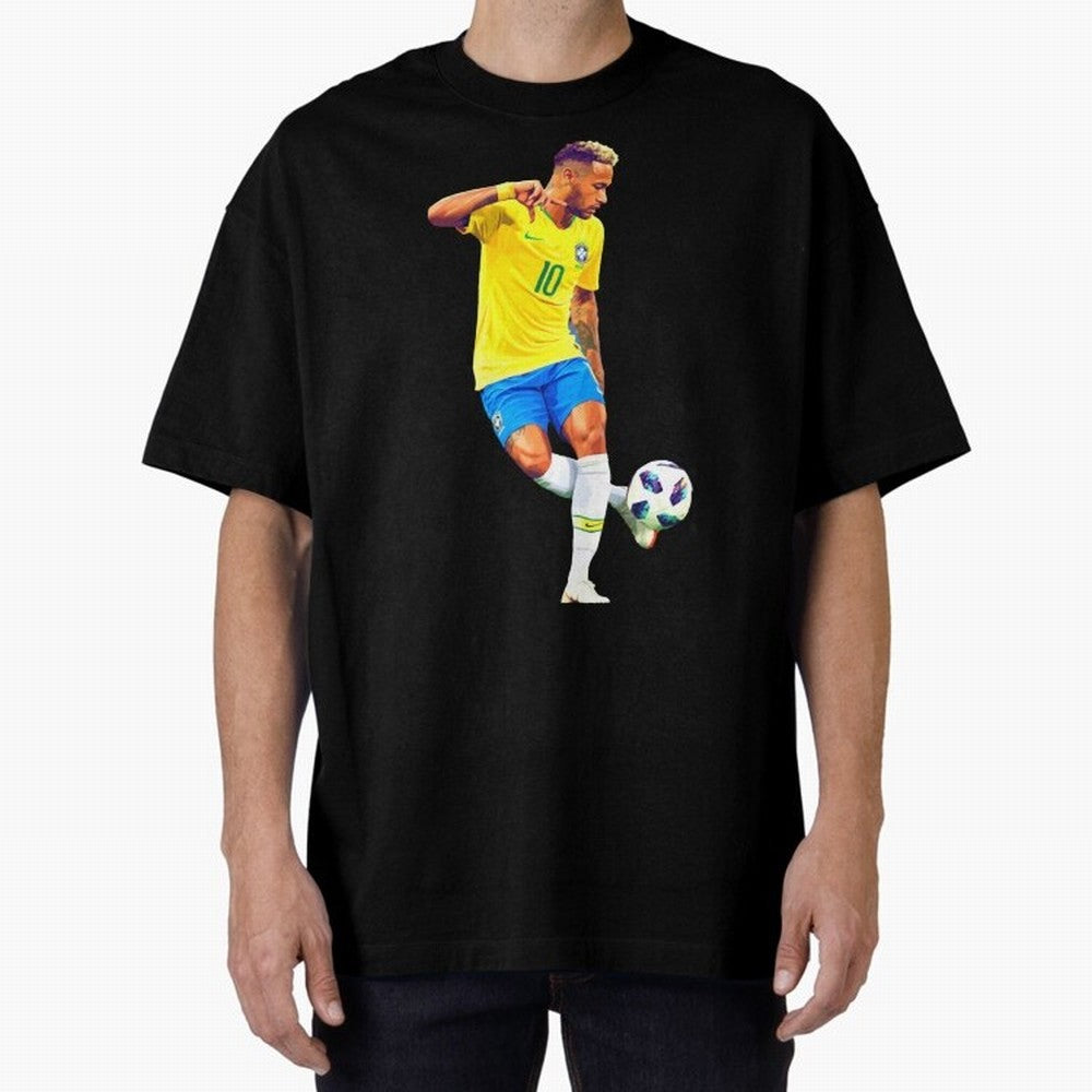 Neymar Oversized T-Shirt Carry the Dream of Global Football Passion for FIFA World Cup 2026, Centered on Messi, Neymar and Mbappe, Argentina and Brazil, Fan Favorite Moments, National Team Passion, Big Match Drama and Soccer History; Great for
