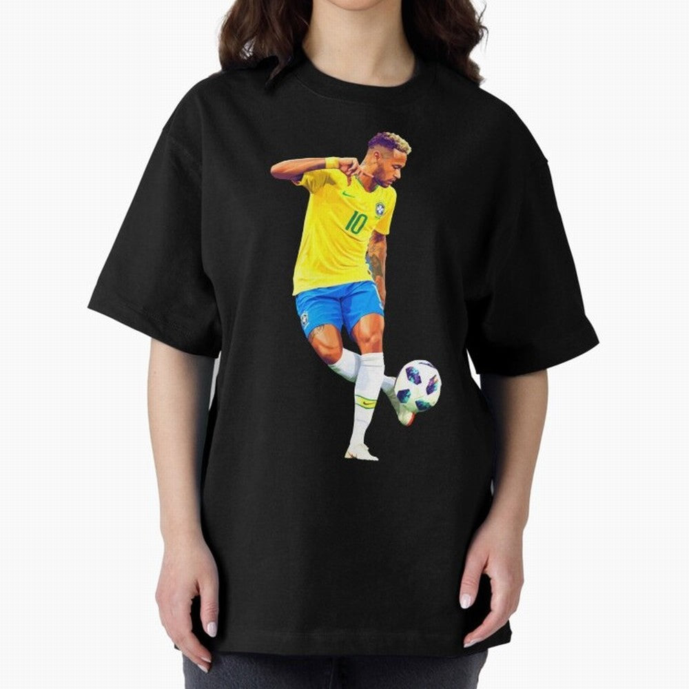 Neymar Oversized T-Shirt Carry the Dream of Global Football Passion for FIFA World Cup 2026, Centered on Messi, Neymar and Mbappe, Argentina and Brazil, Fan Favorite Moments, National Team Passion, Big Match Drama and Soccer History; Great for
