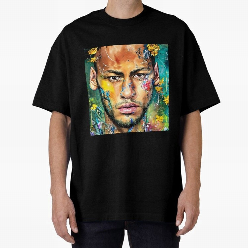 Neymar Oversized T-Shirt Stand with FIFA World Cup 2026 Group Stage for Fans of Messi, Neymar and Mbappe and Brazil, Bringing Supporter Pride, Iconic Celebrations, Legendary Names and Global Match Day Energy; Made for Collectors Who Enjoy Iconic