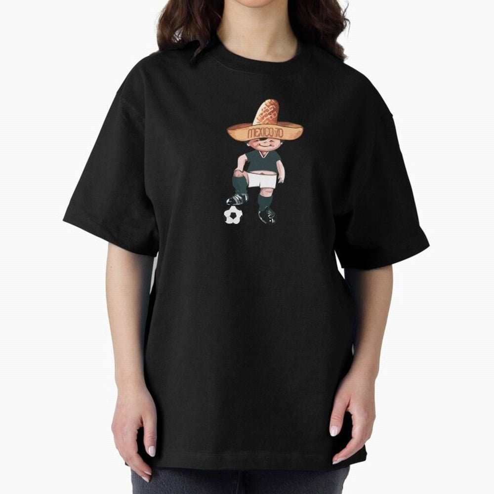 Classic Soccer Retro Mexico 1970 Oversized T-Shirt Discover Match Day Hype around FIFA World Cup 2026 USA Canada Mexico, Messi, Neymar and Mbappe, Netherlands, Vintage Soccer Flavor, Modern Football Stars, National Flags and Final Night Emotion;