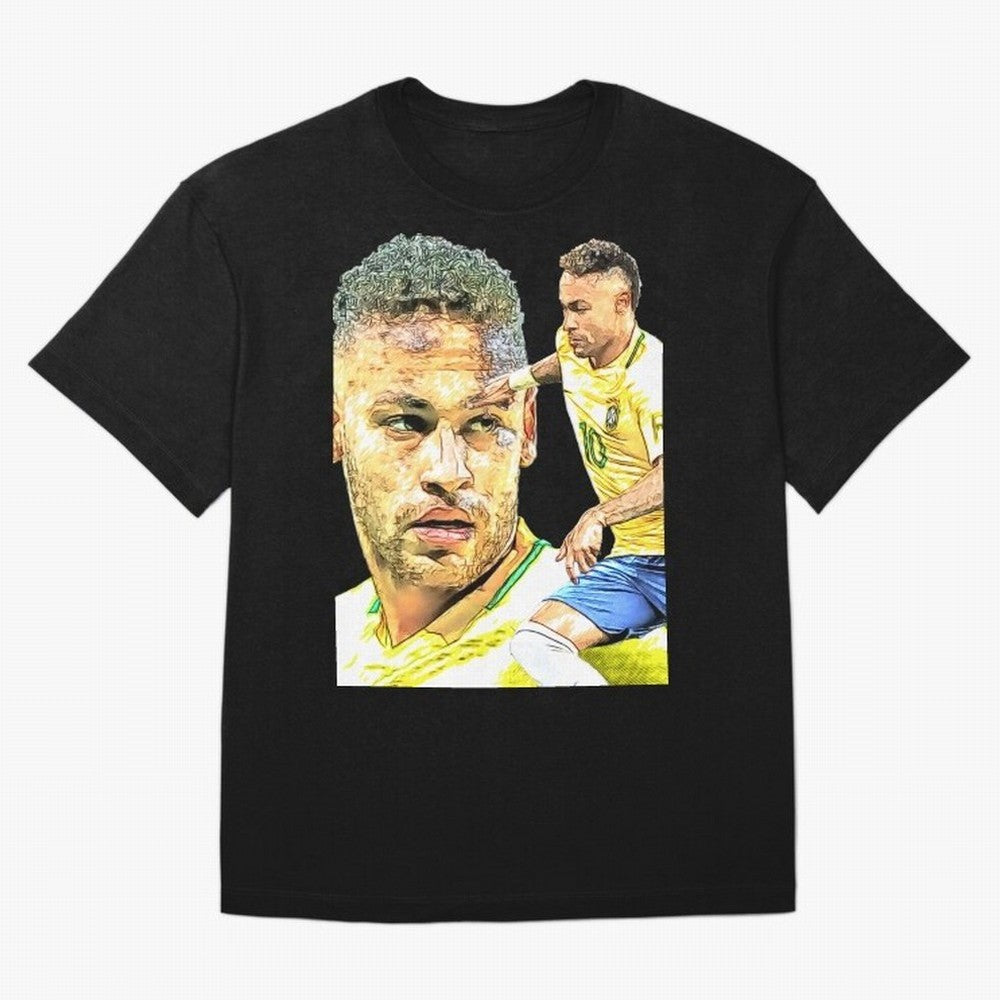 Neymar Futbol Oversized T-Shirt Celebrate Classic Football Spirit in Global Football Passion for FIFA World Cup 2026 USA Canada Mexico, Centered on Messi, Neymar and Mbappe, Portugal, Spain and Germany, Championship Spirit, Famous Goals, Roaring