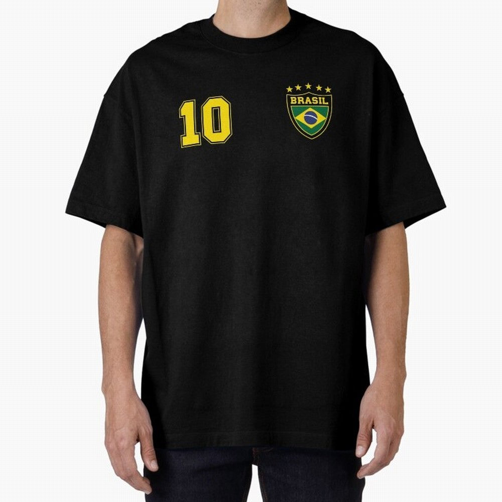 Classic Brasil Soccer No. 10 Brazil World Jersey Cup T Shirt Essential T-Shirt Bring a Champion Mindset to Global Football Passion for FIFA World Cup 2026, Connected to Mbappe and Neymar, Brazil, Stadium Memories, Football Loyalty, International