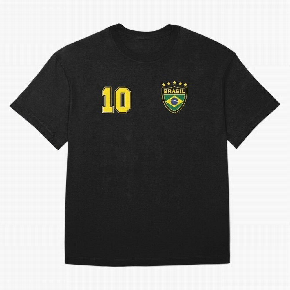 Classic Brasil Soccer No. 10 Brazil World Jersey Cup T Shirt Essential T-Shirt Bring a Champion Mindset to Global Football Passion for FIFA World Cup 2026, Connected to Mbappe and Neymar, Brazil, Stadium Memories, Football Loyalty, International