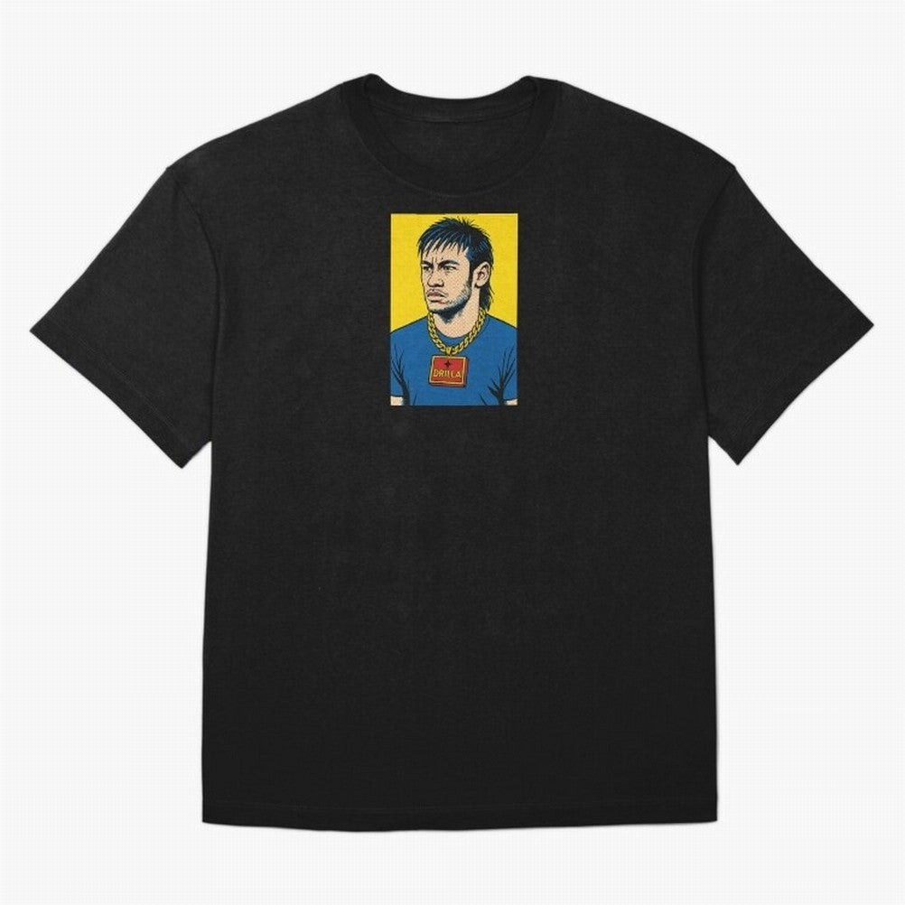 Drilla Clothing Neymar Popart Print T Shirt Oversized T-Shirt Represent Fans Who Live for Match Day Hype around FIFA World Cup 2026, Messi, Neymar and Mbappe, Spain, Soccer Culture, Superstar Moments, National Team Dreams and Competitive Fire; Made