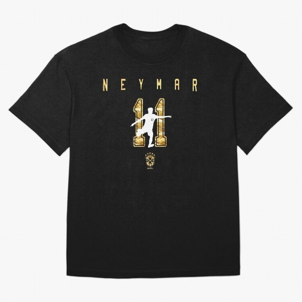 Neymar Gold Design Classic T-Shirt Carry the Dream of FIFA World Cup 2026 Spirit, Capturing Spain, Messi, Sports Nostalgia, International Competition, Famous Players and Unforgettable Victories; Created for Match Day Parties, Soccer Gifts, Fan