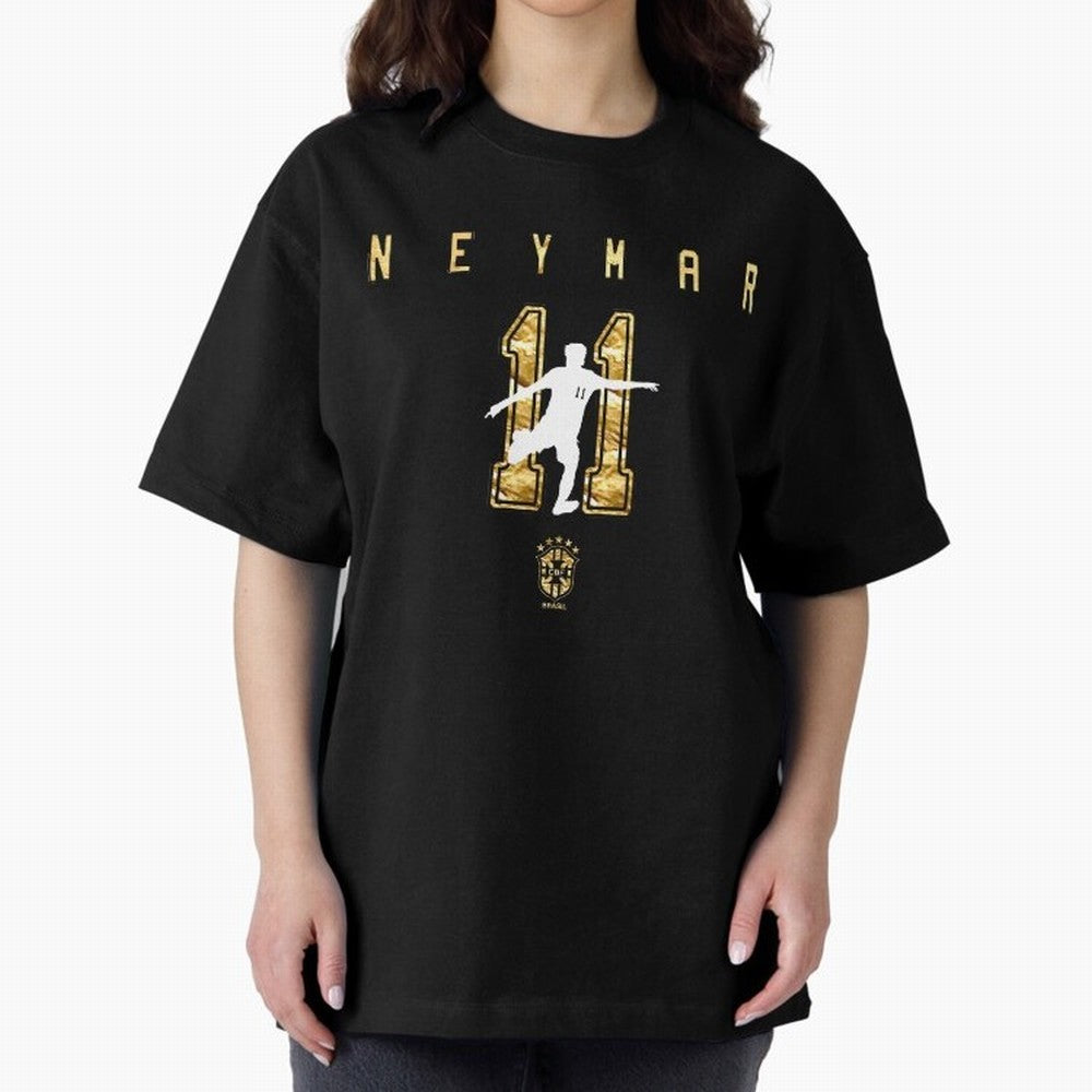 Neymar Gold Design Classic T-Shirt Carry the Dream of FIFA World Cup 2026 Spirit, Capturing Spain, Messi, Sports Nostalgia, International Competition, Famous Players and Unforgettable Victories; Created for Match Day Parties, Soccer Gifts, Fan