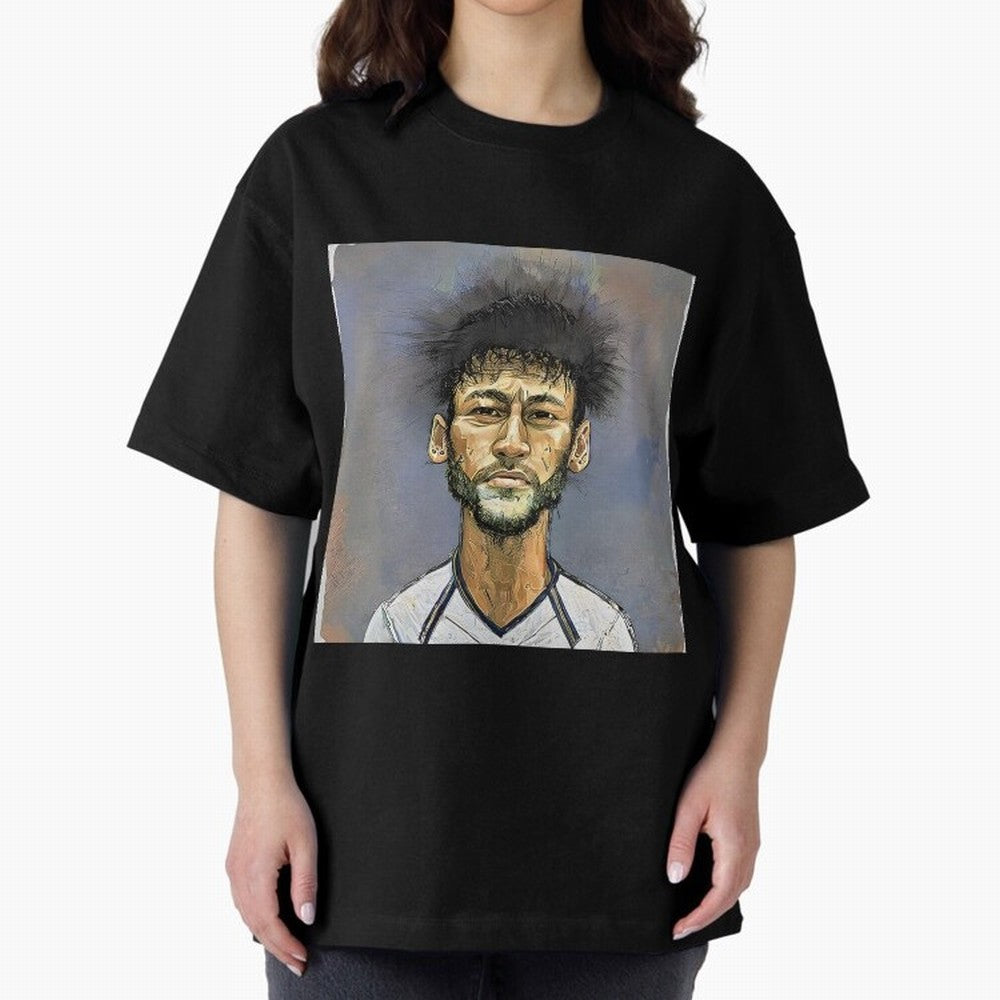 Portrait of neymar Oversized T-Shirt Make the Season About Global Football Passion for FIFA World Cup 2026, Featuring Messi, Brazil, Portugal and Argentina, Football Festival Excitement, Trophy Ambitions, Country Rivalries and Star Player Buzz;
