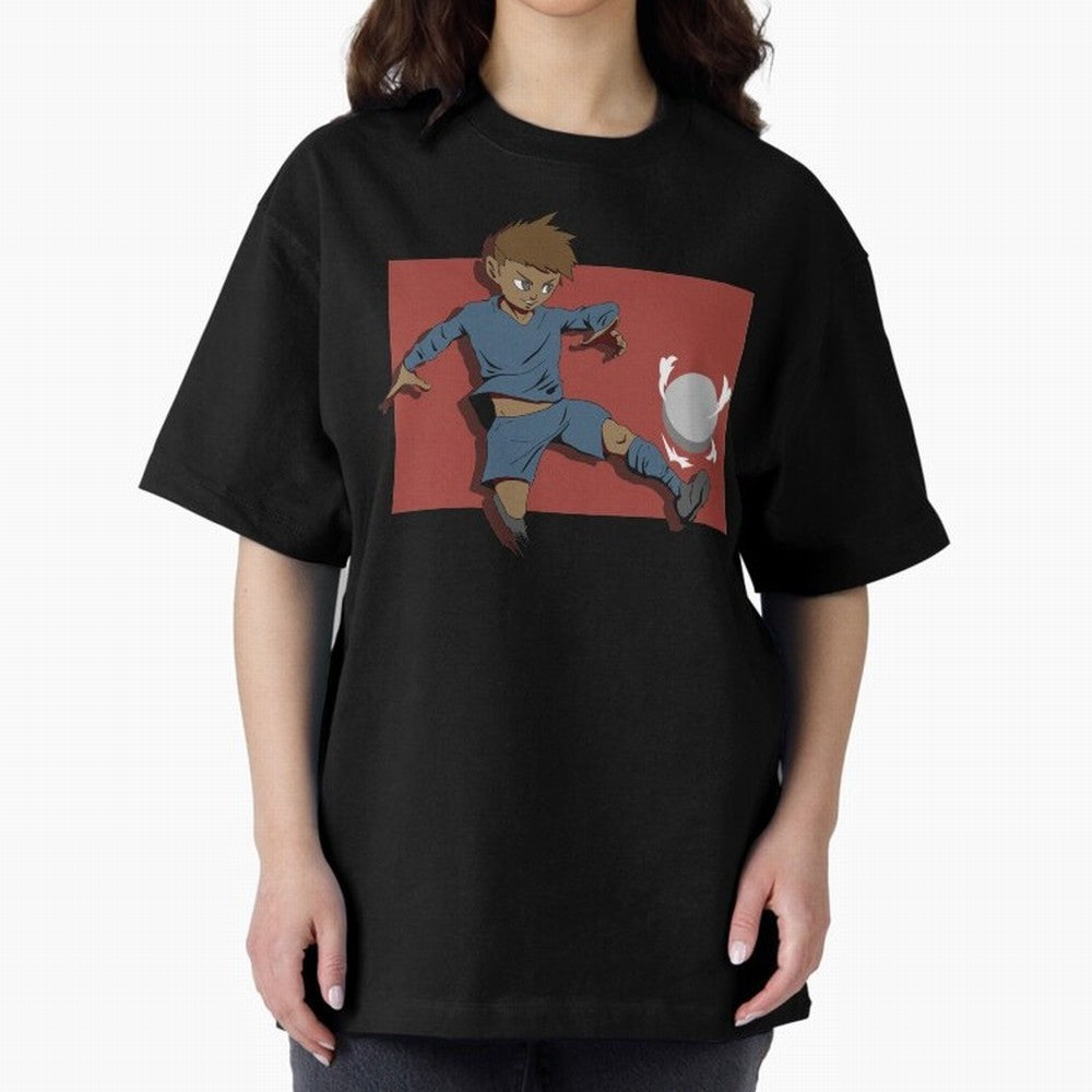 Footballer in action Oversized T-Shirt Make Every Match About FIFA World Cup 2026 USA Canada Mexico Spirit, Featuring England, Neymar, Haaland and Cristiano Ronaldo, Match Day Excitement, Supporter Culture, Golden Goals and Global Football Passion;