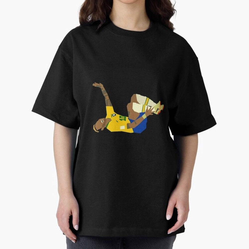 Falling Brazilian Player Classic T-Shirt Honor Champions and Dreams in FIFA World Cup 2026 Group Stage Spirit, Centered on Germany, CR7 and Messi, Champion Mindset, Group Stage Buzz, Knockout Tension and Passionate Fan Culture; Ideal for Football