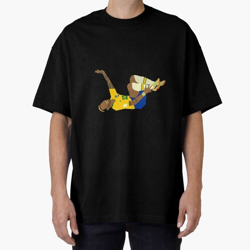 Falling Brazilian Player Classic T-Shirt Honor Champions and Dreams in FIFA World Cup 2026 Group Stage Spirit, Centered on Germany, CR7 and Messi, Champion Mindset, Group Stage Buzz, Knockout Tension and Passionate Fan Culture; Ideal for Football