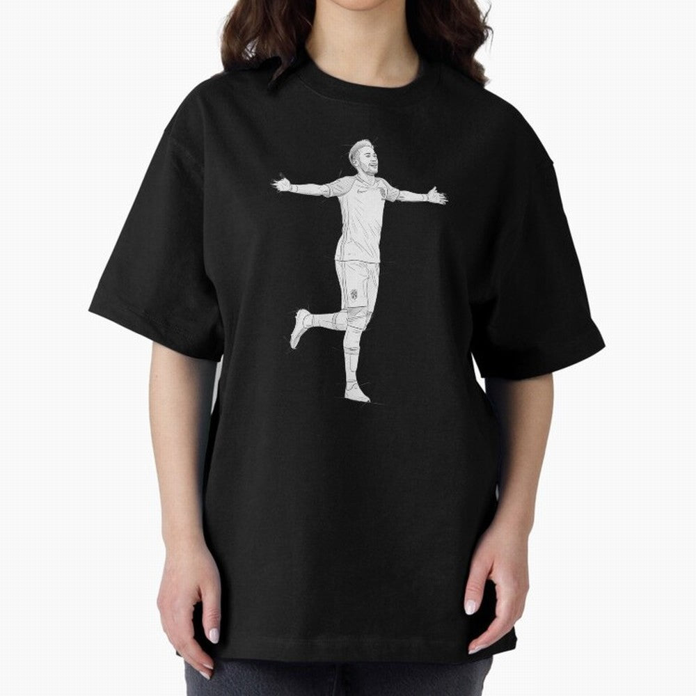 Neymar Joga Bonito Oversized T-Shirt Show Up for the Glory of Match Day Hype around FIFA World Cup 2026 USA Canada Mexico, Mbappe, England and Germany, Match Day Excitement, Supporter Culture, Golden Goals and Global Football Passion; Made for