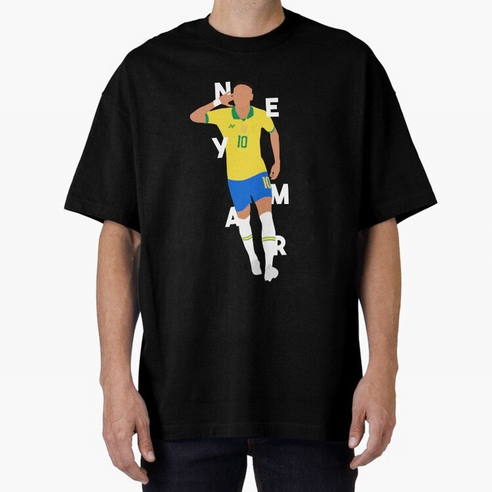 Neymar x Brazil Oversized T-Shirt Spotlight FIFA World Cup 2026 Spirit, Filled with England and Germany, CR7, Retro Football Energy, Iconic Rivalries, Trophy Chase Drama and Stadium Atmosphere; Perfect for Supporters Who Want Bold Football Energy,