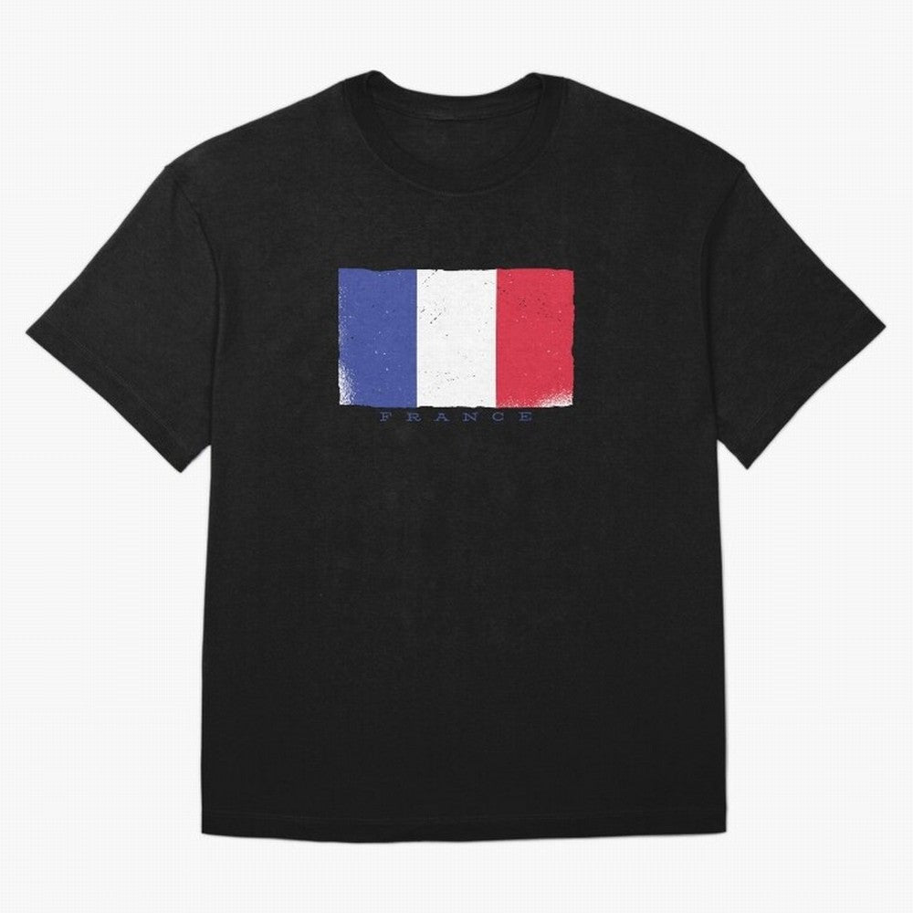 France Flag Design Classic T-Shirt Carry FIFA World Cup 2026 Connected to Mbappe and Neymar, Portugal, Spain and Germany Energy, Sports Nostalgia, International Competition, Famous Players and Unforgettable Victories; Perfect for People Who Love