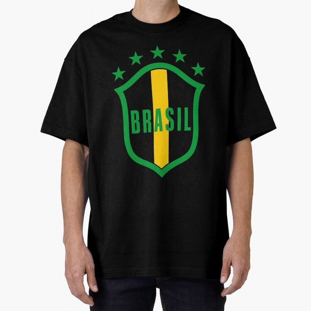BRASIL LOGO 002 Oversized T-Shirt Bring Legendary Rivalry Energy to FIFA World Cup 2026 USA Canada Mexico Spirit, Connected to France, Haaland and Mbappe, Match Day Excitement, Supporter Culture, Golden Goals and Global Football Passion; Made for