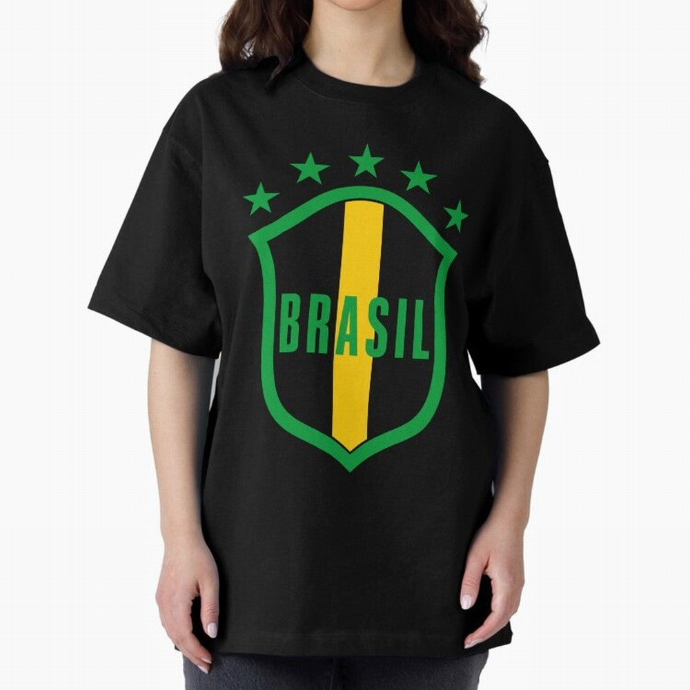 BRASIL LOGO 002 Oversized T-Shirt Bring Legendary Rivalry Energy to FIFA World Cup 2026 USA Canada Mexico Spirit, Connected to France, Haaland and Mbappe, Match Day Excitement, Supporter Culture, Golden Goals and Global Football Passion; Made for