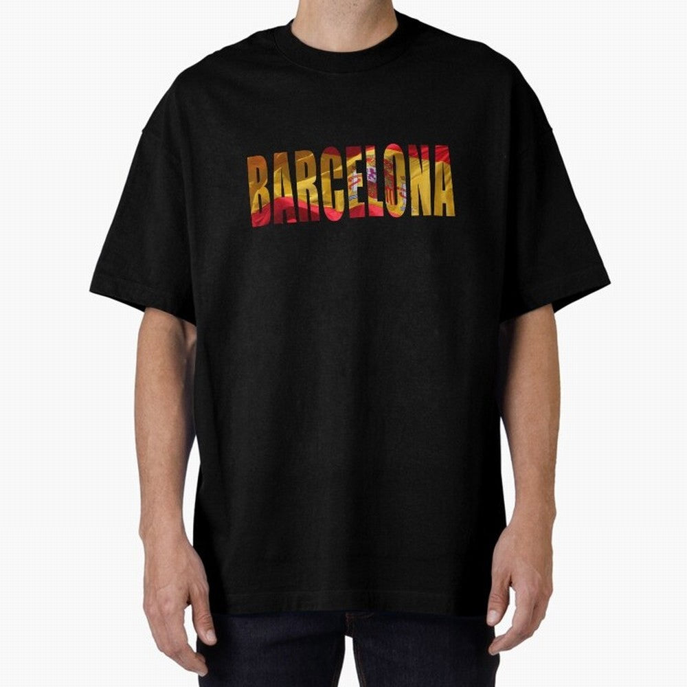 Barcelona city 2 Oversized T-Shirt Feel the Trophy Chase of Global Football Passion for FIFA World Cup 2026 USA Canada Mexico, Inspired by Neymar, Brazil, Tournament Hype, Historic Matchups, Family Viewing Parties and Global Sports Pride; Made for