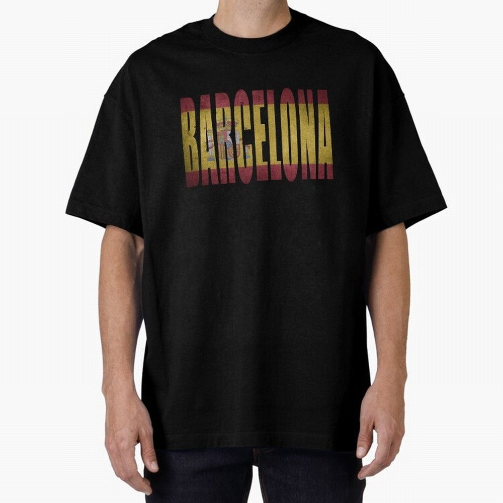 Barcelona city Oversized T-Shirt Honor the Football Icons of the FIFA World Cup 2026 Group Stage Journey through Messi, Neymar and Mbappe Highlights, Argentina Pride, Soccer Culture, Superstar Moments, National Team Dreams and Competitive Fire;