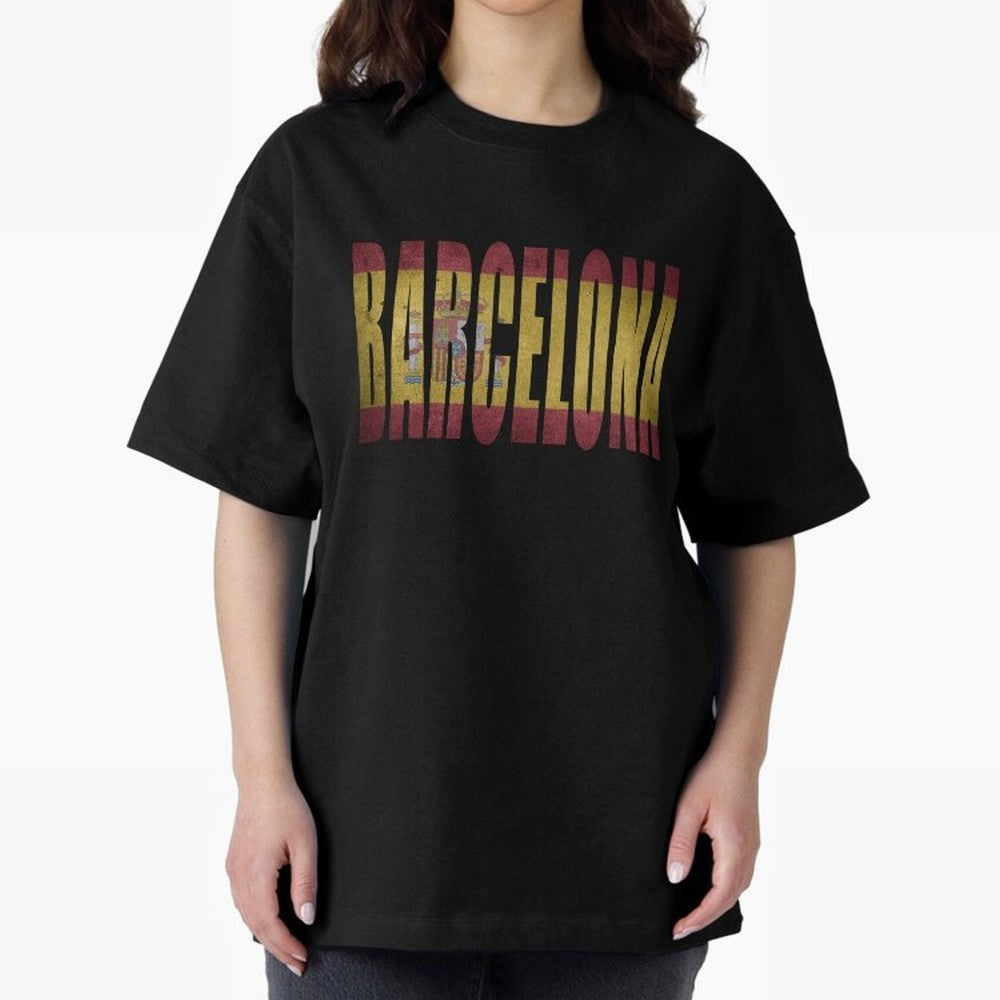 Barcelona city Oversized T-Shirt Honor the Football Icons of the FIFA World Cup 2026 Group Stage Journey through Messi, Neymar and Mbappe Highlights, Argentina Pride, Soccer Culture, Superstar Moments, National Team Dreams and Competitive Fire;