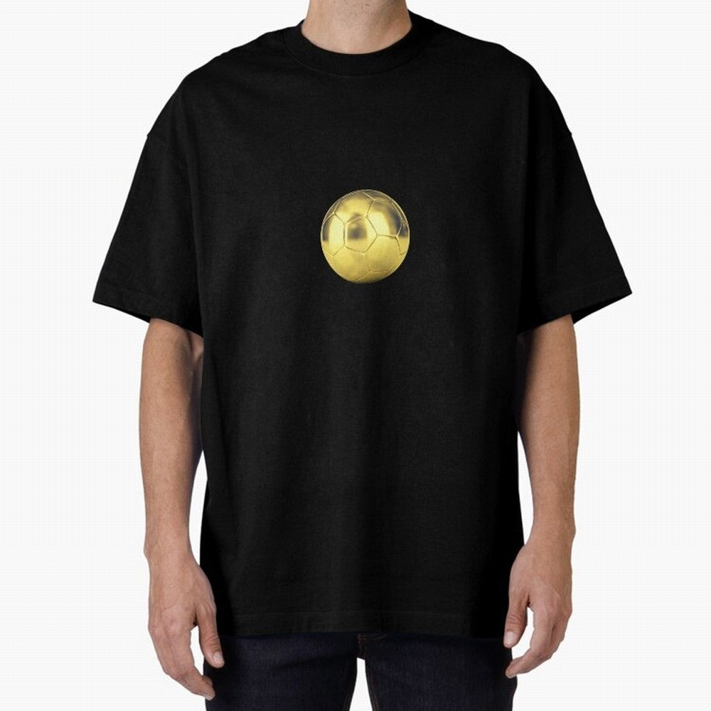 Gold Football | Golden Football Good Quality Oversized T-Shirt Carry the Dream of FIFA World Cup 2026 Group Stage for Fans of Messi and France, Bringing Football History, Final Match Energy, Crowd Noise and Once in a Lifetime Moments; Built for
