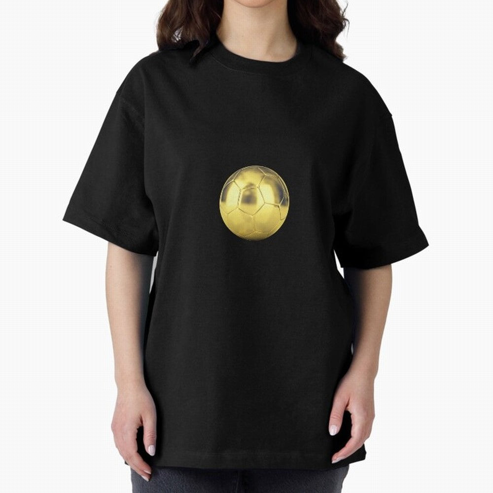 Gold Football | Golden Football Good Quality Oversized T-Shirt Carry the Dream of FIFA World Cup 2026 Group Stage for Fans of Messi and France, Bringing Football History, Final Match Energy, Crowd Noise and Once in a Lifetime Moments; Built for