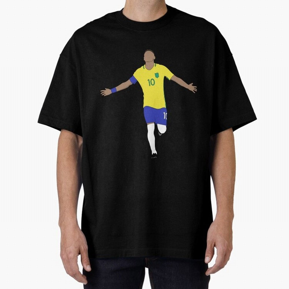 Godlike Oversized T-Shirt Represent Football Lovers during Match Day Hype around FIFA World Cup 2026 USA Canada Mexico, Neymar, Brazil, Football Passion, Legendary Performances, Festival Vibes and Supporter Community; Perfect for Supporters Who