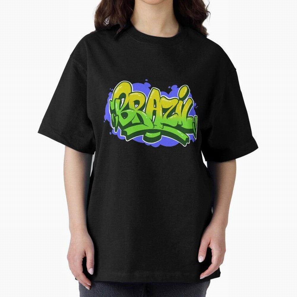 Brazil Graffiti Classic T-Shirt Celebrate Supporters United by the FIFA World Cup 2026 Journey through Messi, CR7 and Mbappe Highlights, Portugal Pride, Stadium Memories, Football Loyalty, International Chants and Championship Tradition; Perfect