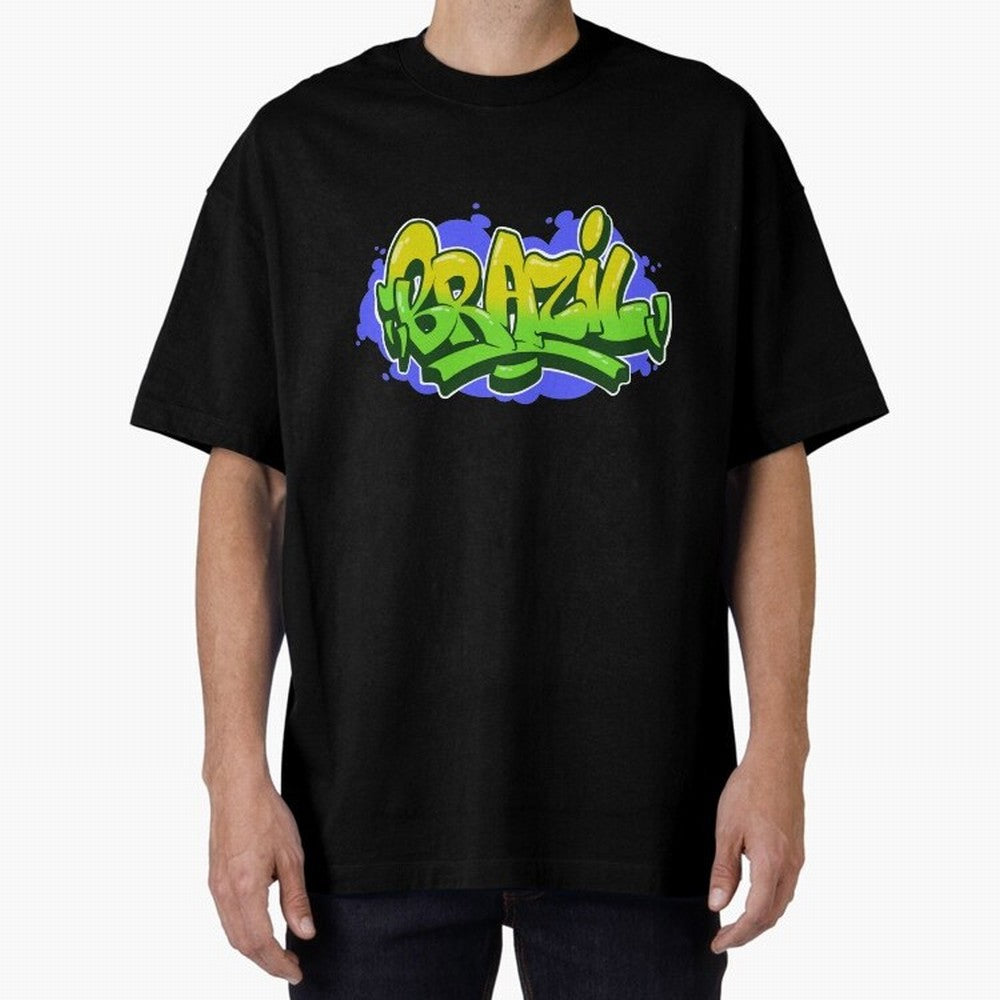 Brazil Graffiti Classic T-Shirt Celebrate Supporters United by the FIFA World Cup 2026 Journey through Messi, CR7 and Mbappe Highlights, Portugal Pride, Stadium Memories, Football Loyalty, International Chants and Championship Tradition; Perfect