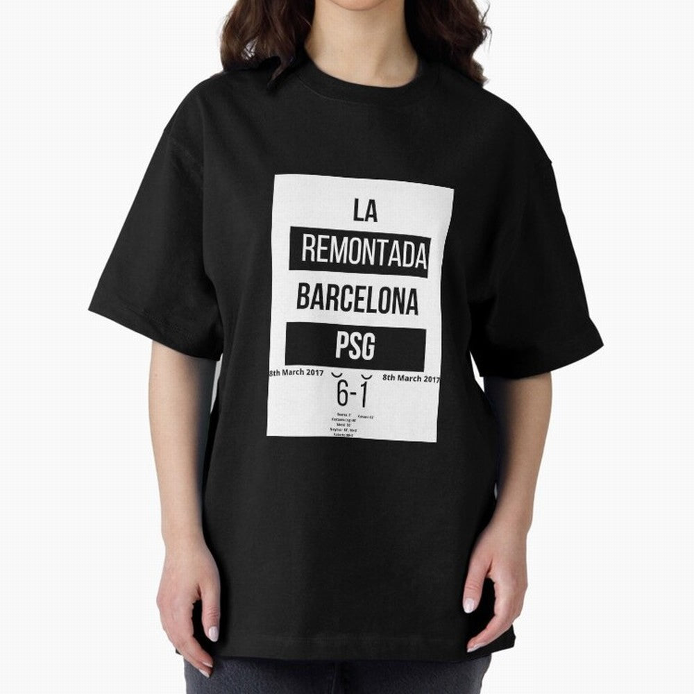 La Remontada Oversized T-Shirt Create the FIFA World Cup 2026 Journey through Mbappe and Neymar Highlights, Brazil Pride, Football History, Final Match Energy, Crowd Noise and Once in a Lifetime Moments; Built for Supporters Chasing Trophy Dreams,