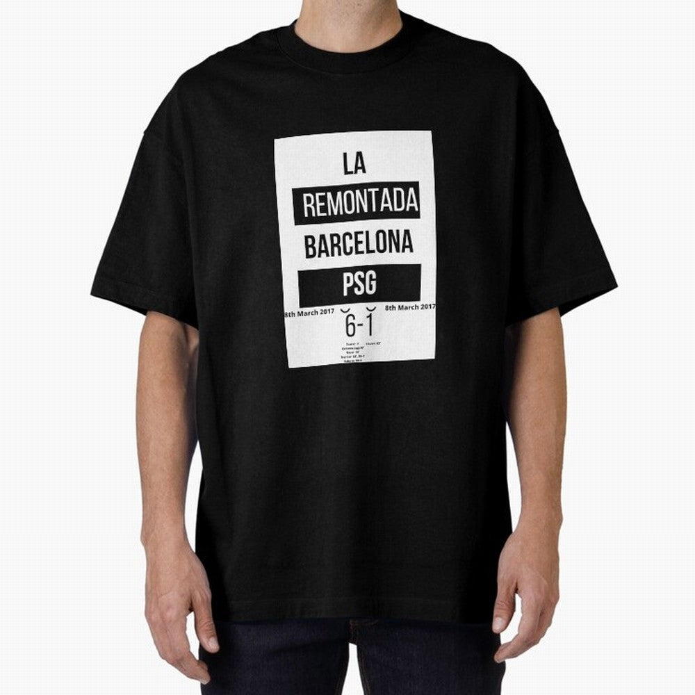 La Remontada Oversized T-Shirt Create the FIFA World Cup 2026 Journey through Mbappe and Neymar Highlights, Brazil Pride, Football History, Final Match Energy, Crowd Noise and Once in a Lifetime Moments; Built for Supporters Chasing Trophy Dreams,