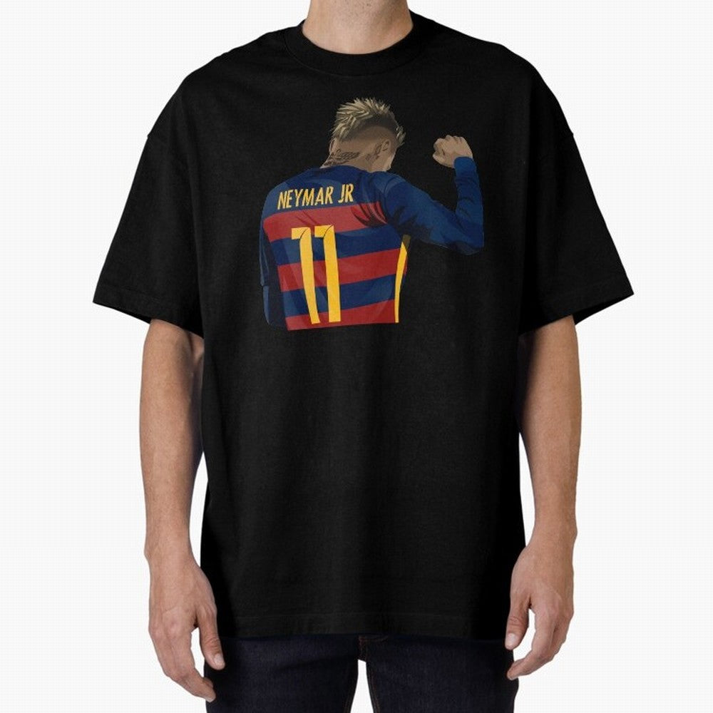 Neymar Oversized T-Shirt Support the FIFA World Cup 2026 Journey through Messi and Cristiano Ronaldo Highlights, Argentina, France and Brazil Pride, Vintage Soccer Flavor, Modern Football Stars, National Flags and Final Night Emotion; Built for