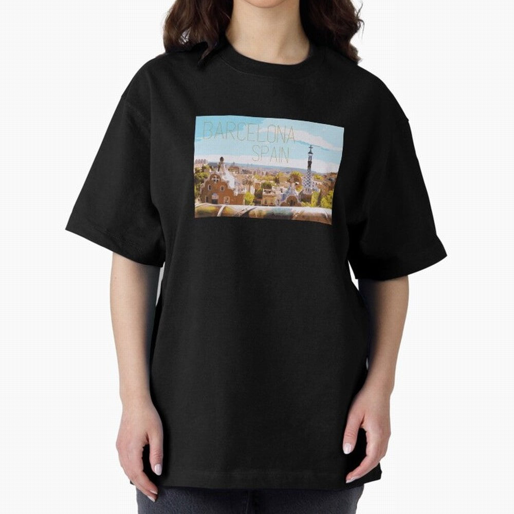 Barcelona Print Oversized T-Shirt Join Global Football Passion for FIFA World Cup 2026 Group Stage, Built around Mbappe, Argentina and Brazil, Retro Football Energy, Iconic Rivalries, Trophy Chase Drama and Stadium Atmosphere; Ideal for Passionate