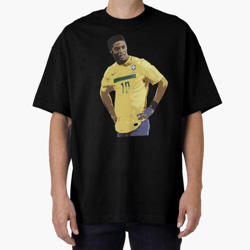 Ronaldinho Brazil Joga Bonito Classic T-Shirt Refresh FIFA World Cup 2026 Group Stage Inspired by CR7 and Messi, Netherlands Energy, Vintage Soccer Flavor, Modern Football Stars, National Flags and Final Night Emotion; Great for Watch Parties,
