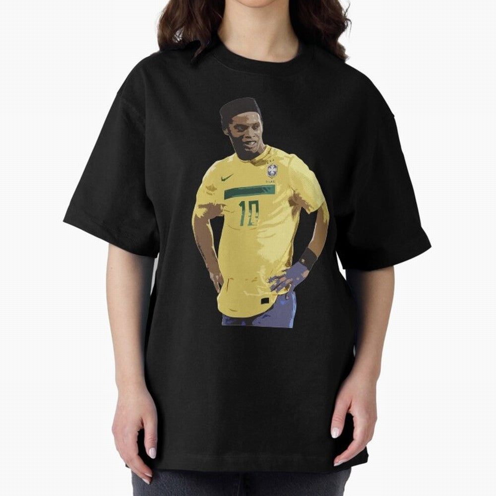 Ronaldinho Brazil Joga Bonito Classic T-Shirt Refresh FIFA World Cup 2026 Group Stage Inspired by CR7 and Messi, Netherlands Energy, Vintage Soccer Flavor, Modern Football Stars, National Flags and Final Night Emotion; Great for Watch Parties,