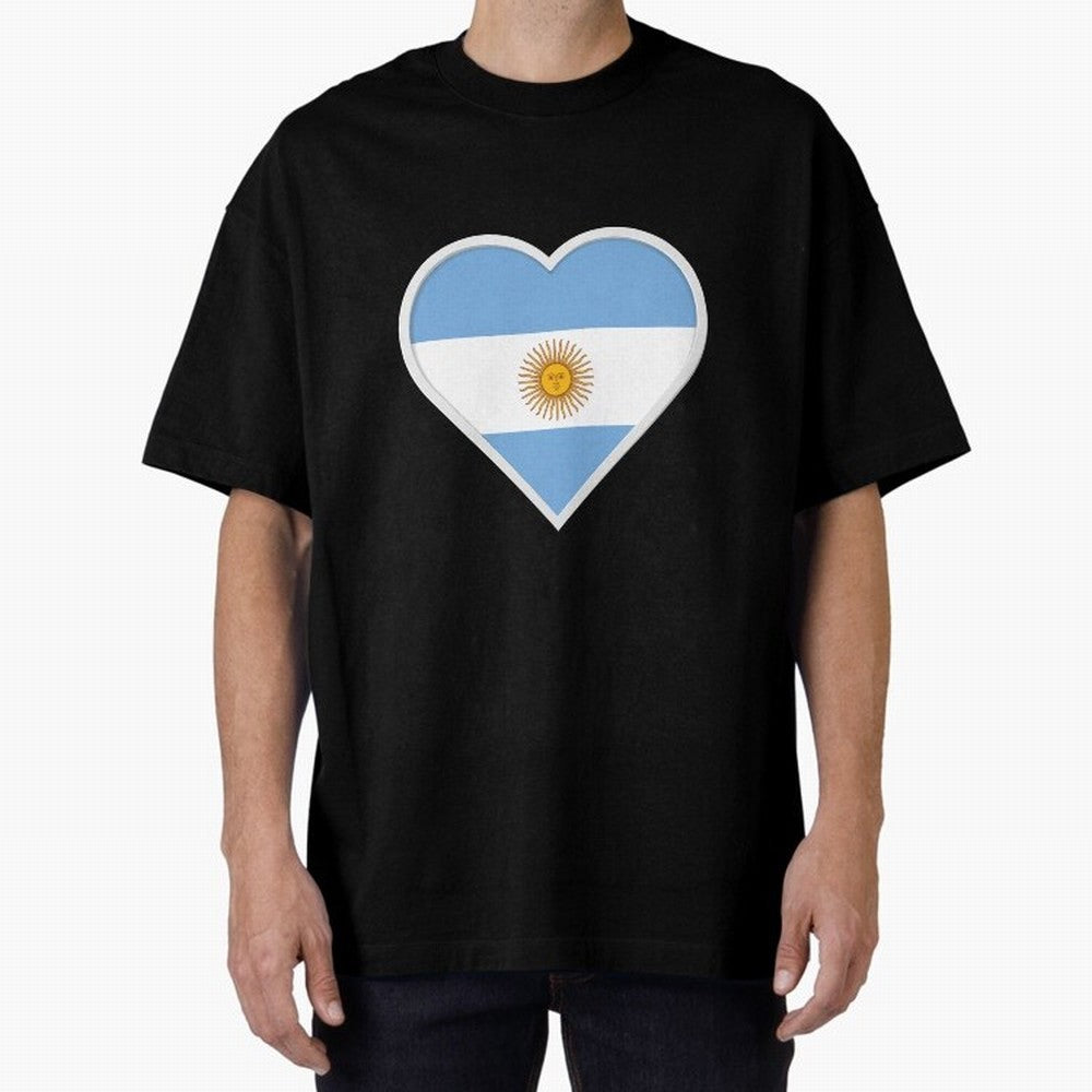 Argentina World Cup Brazil Futebol Portugal Croatia Football Soccer Sports Mondial Morocco France Fifa 2022 Argentina Netherlands Neymar Ronaldo Ziyech Bounou Oversized T-Shirt Feel the Heartbeat of FIFA World Cup 2026 USA Canada Mexico for Fans of