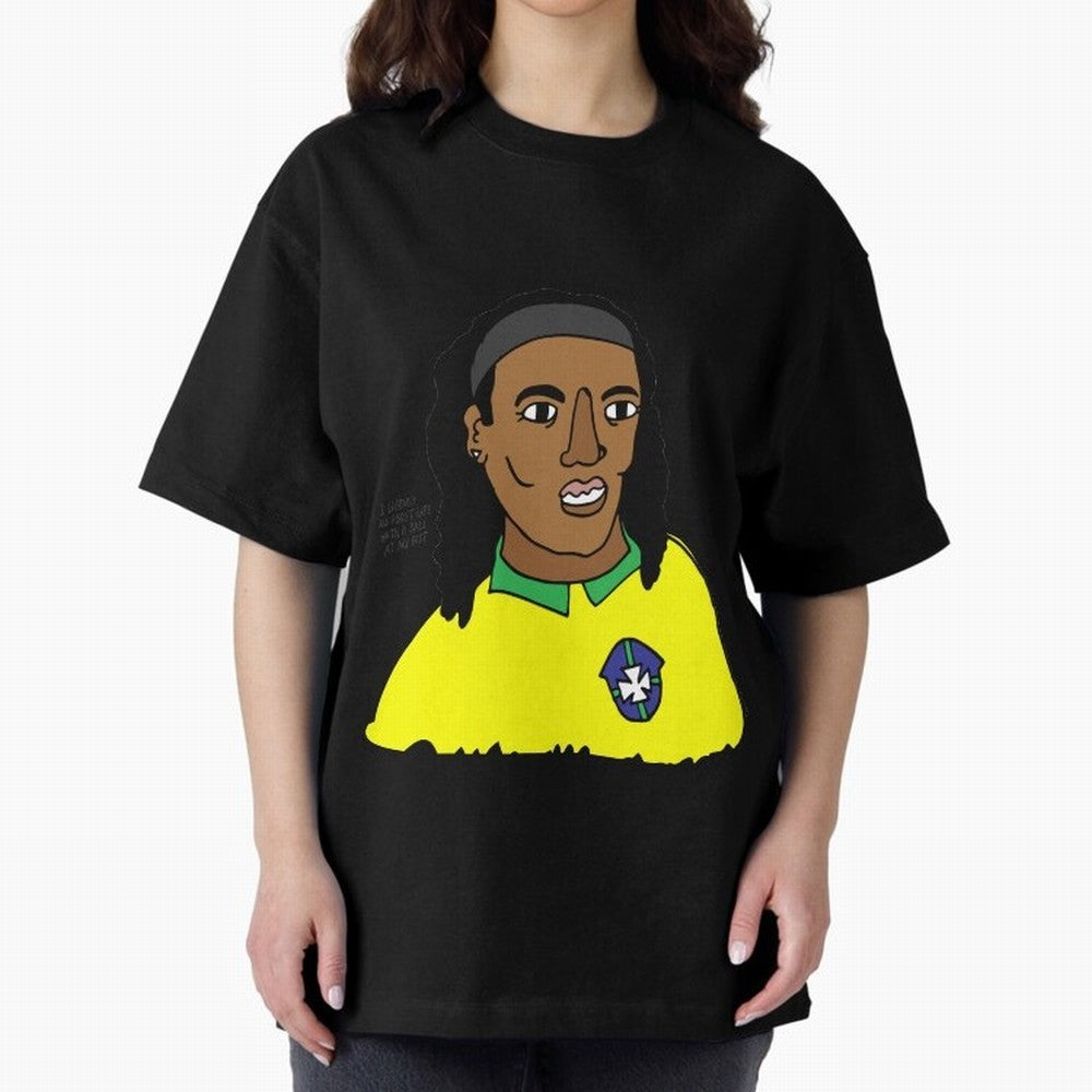 Ronaldinho Brazil Football Ball Life Classic T-Shirt Capture FIFA World Cup 2026 with Messi and Cristiano Ronaldo, Portugal, Spain and Germany Energy, Football History, Final Match Energy, Crowd Noise and Once in a Lifetime Moments; Great for