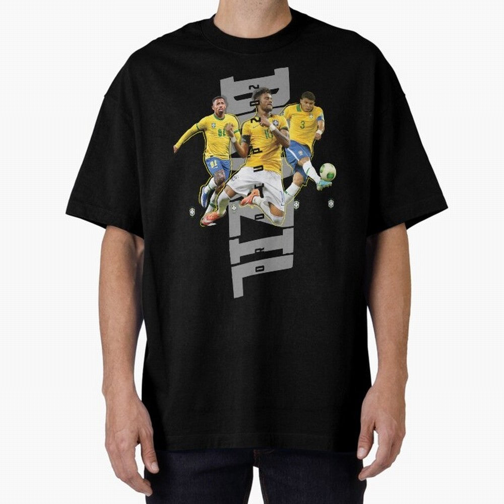 Brazil World cup 2022 Oversized T-Shirt Support the Legends of FIFA World Cup 2026 Group Stage Spirit, Inspired by France, CR7 and Messi, Champion Mindset, Group Stage Buzz, Knockout Tension and Passionate Fan Culture; Great for Supporters Who Love