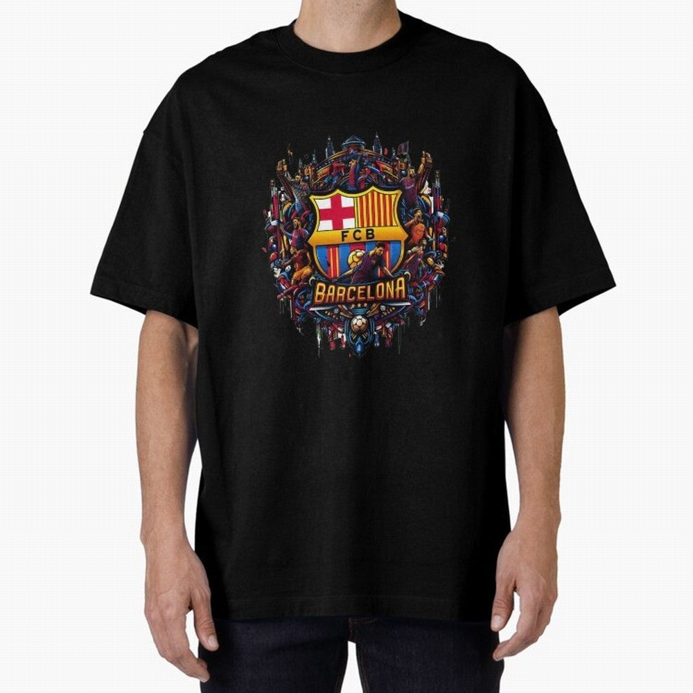 Barcelona - the temple of soccer Oversized T-Shirt Bring Match Day Fire to the FIFA World Cup 2026 Group Stage Journey through CR7 Highlights, Argentina Pride, Vintage Soccer Flavor, Modern Football Stars, National Flags and Final Night Emotion;