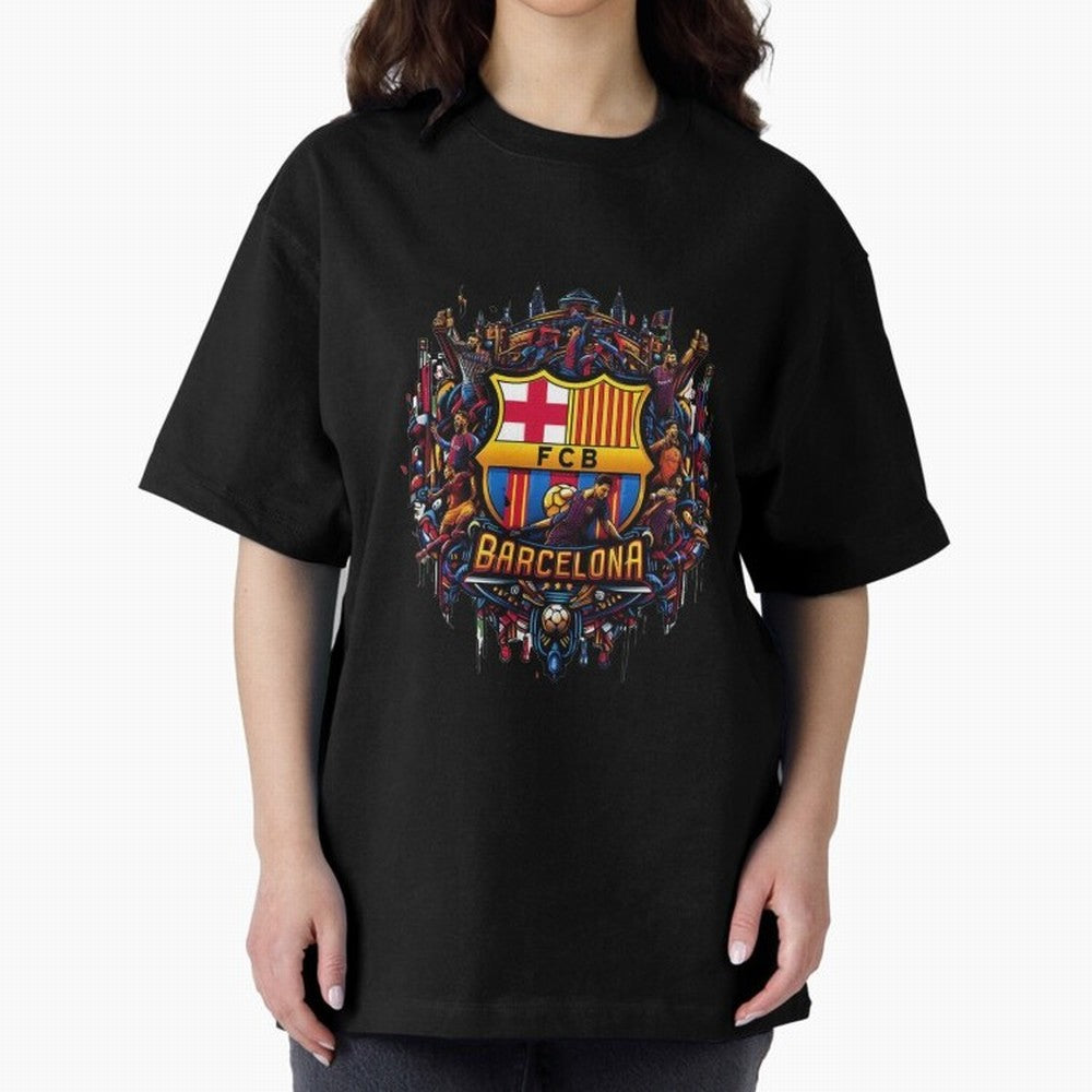 Barcelona - the temple of soccer Oversized T-Shirt Bring Match Day Fire to the FIFA World Cup 2026 Group Stage Journey through CR7 Highlights, Argentina Pride, Vintage Soccer Flavor, Modern Football Stars, National Flags and Final Night Emotion;