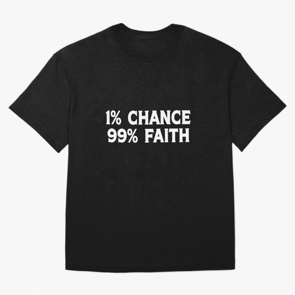 1% Chance 99% Faith Neymar Quote Classic T-Shirt Honor the Football Icons of FIFA World Cup 2026 Spirit, Inspired by England and Germany, Neymar, Haaland and Cristiano Ronaldo, Retro Football Energy, Iconic Rivalries, Trophy Chase Drama and Stadium