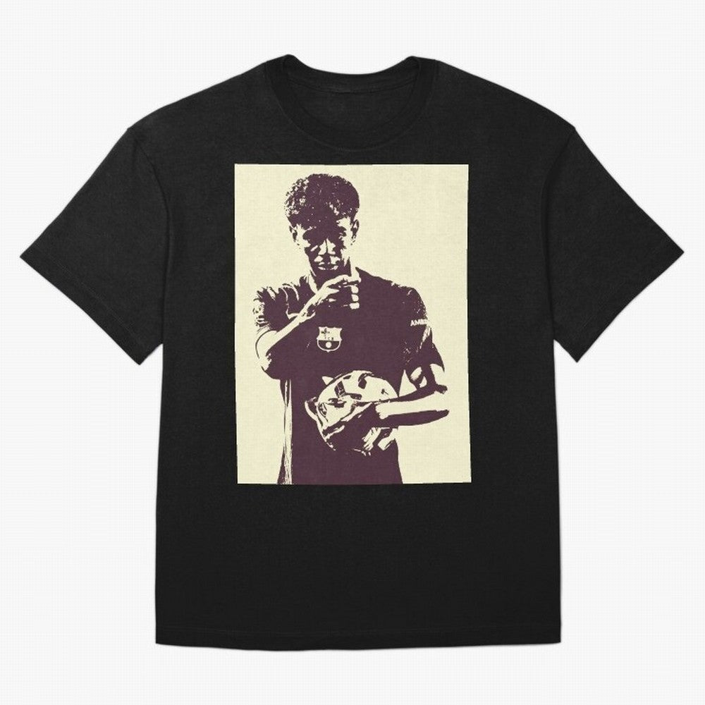 Lamine Yamal black and white Oversized T-Shirt Back Your Heroes with Global Football Passion for FIFA World Cup 2026 USA Canada Mexico, Capturing Cristiano Ronaldo, Haaland and CR7, Argentina and Brazil, Global Supporter Spirit, Legendary Goals,