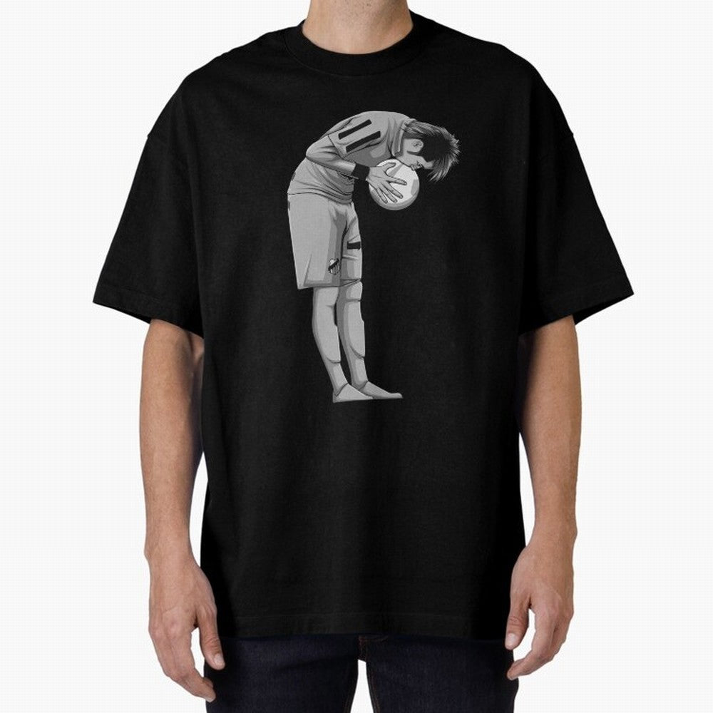 Neymar Black and White Version Oversized T-Shirt Wear the Spirit of Global Football Passion for FIFA World Cup 2026 USA Canada Mexico, Highlighting Messi, Netherlands, Vintage Soccer Flavor, Modern Football Stars, National Flags and Final Night