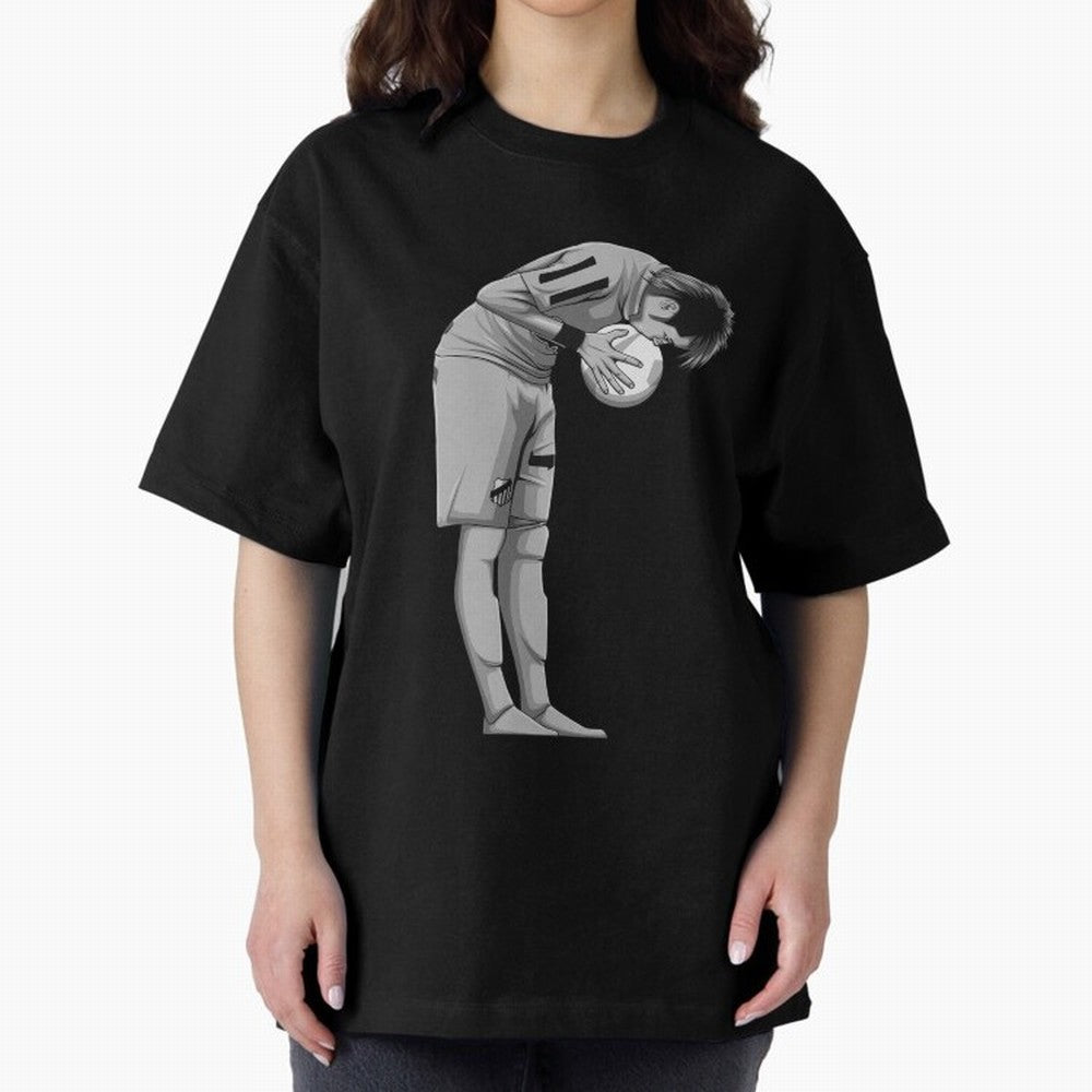 Neymar Black and White Version Oversized T-Shirt Wear the Spirit of Global Football Passion for FIFA World Cup 2026 USA Canada Mexico, Highlighting Messi, Netherlands, Vintage Soccer Flavor, Modern Football Stars, National Flags and Final Night
